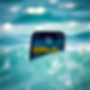 Wind Alert App interface displaying real-time wind data