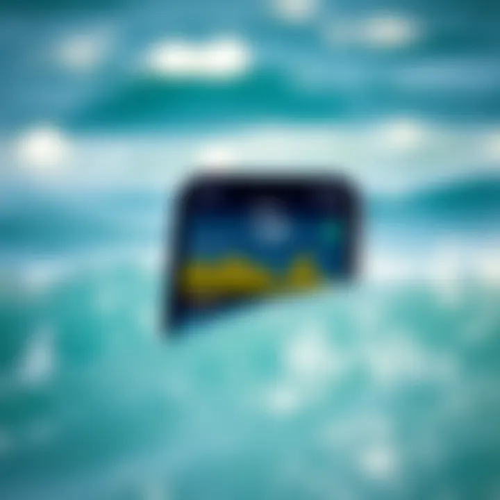 Wind Alert App interface displaying real-time wind data