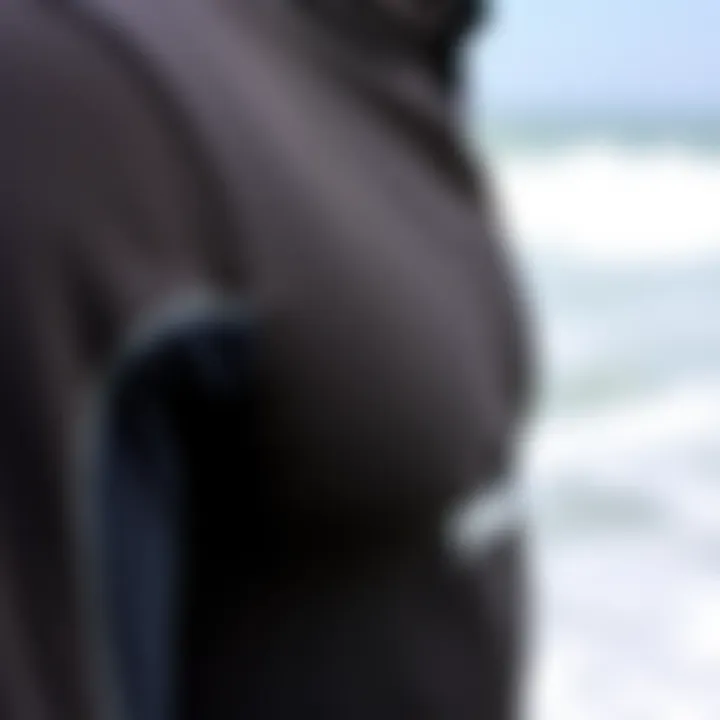 Detailing and Craftsmanship of Truli Wetsuits Close-up of Truli wetsuit detailing and stitching