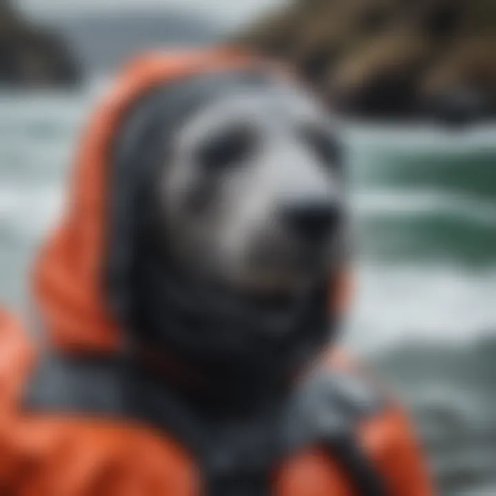 Close-up of a well-maintained drysuit seal showing its durability