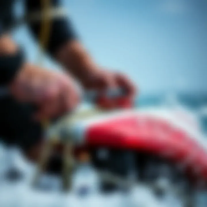 Close-up of maintenance techniques for optimal performance of engine spreader bars