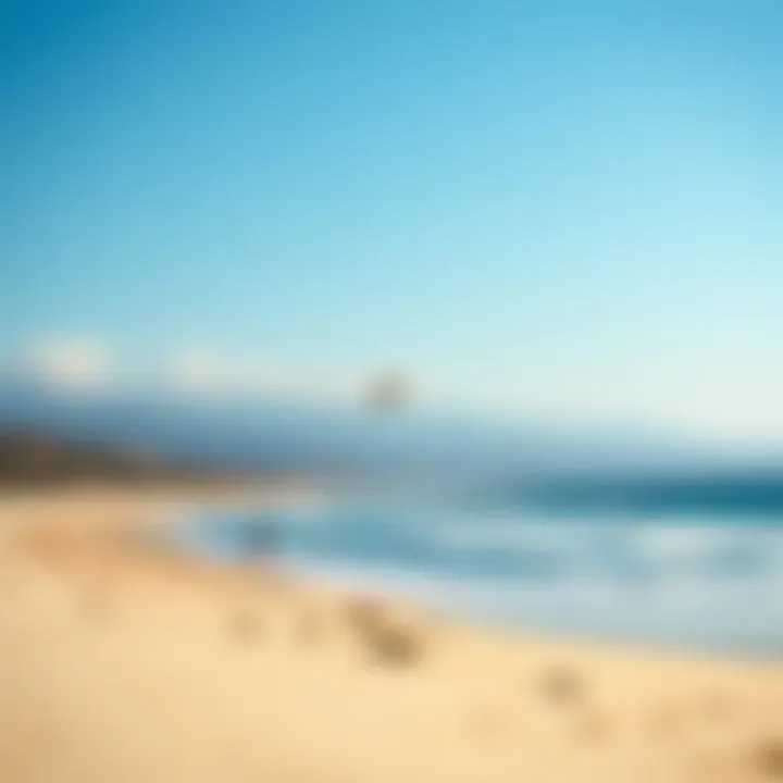 A scenic beach landscape ideal for power kite activities