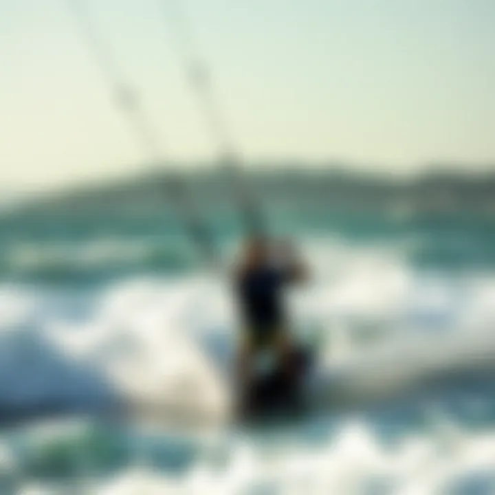 Kiteboarder showcasing Naish Triad in action on the water