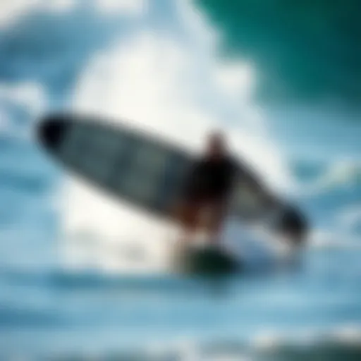 Dynamic surf equipment showcasing innovative foil design