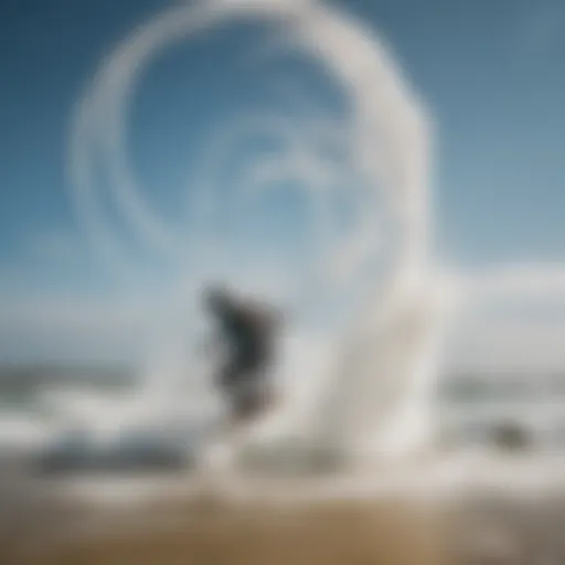 Dynamic wind patterns observed during kiteboarding sessions.