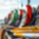 Showcase of Premium Used Kitesurfing Gear High-quality kitesurfing equipment on display