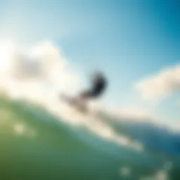 Dynamic kitesurfing session showcasing the thrill of the sport