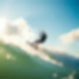 Experience the Thrill of Kitesurfing Dynamic kitesurfing session showcasing the thrill of the sport