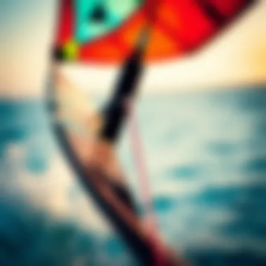 Quality Kitesurfing Kite Overview Close-up of a quality kitesurfing kite with vibrant colors