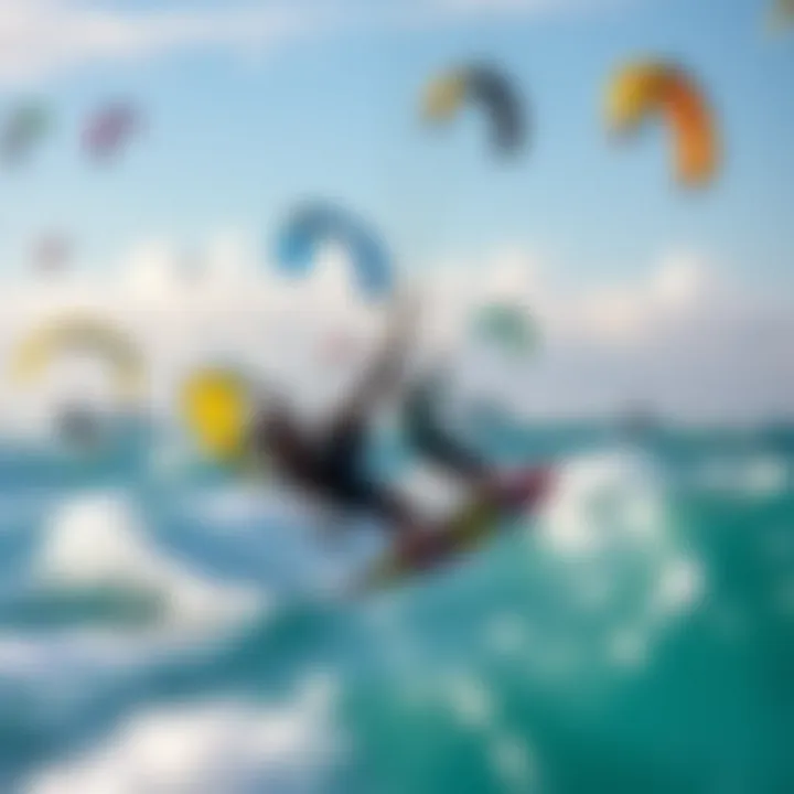 A Range of Kitesurfing Kites Available Diverse selection of kitesurfing kites