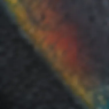 Close-up of wetsuit material showcasing its texture and colours