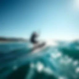 Kiteboarding in optimal wind conditions