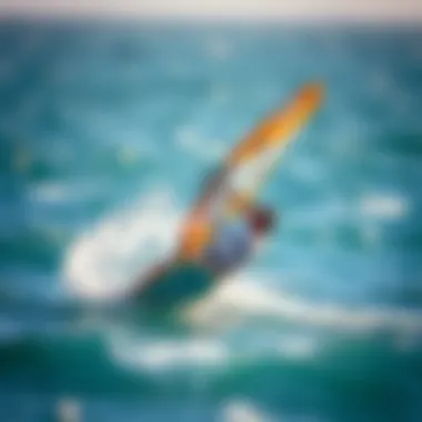 Enhanced Performance with Adjustable Harness Lines Windsurfer enjoying a ride with properly adjusted harness lines