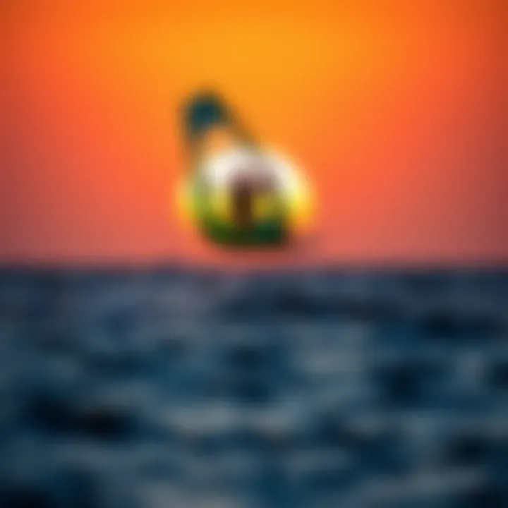 Mastering Techniques: The Jump An expert windsurfer executing a jump maneuver above the water surface against a stunning sunset