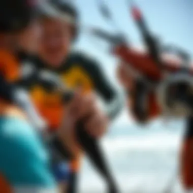 Essential Maintenance Tips Kiteboarding enthusiast maintaining equipment, demonstrating proper care techniques